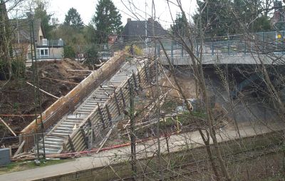 Rohbau der Treppe Richtung Bremen