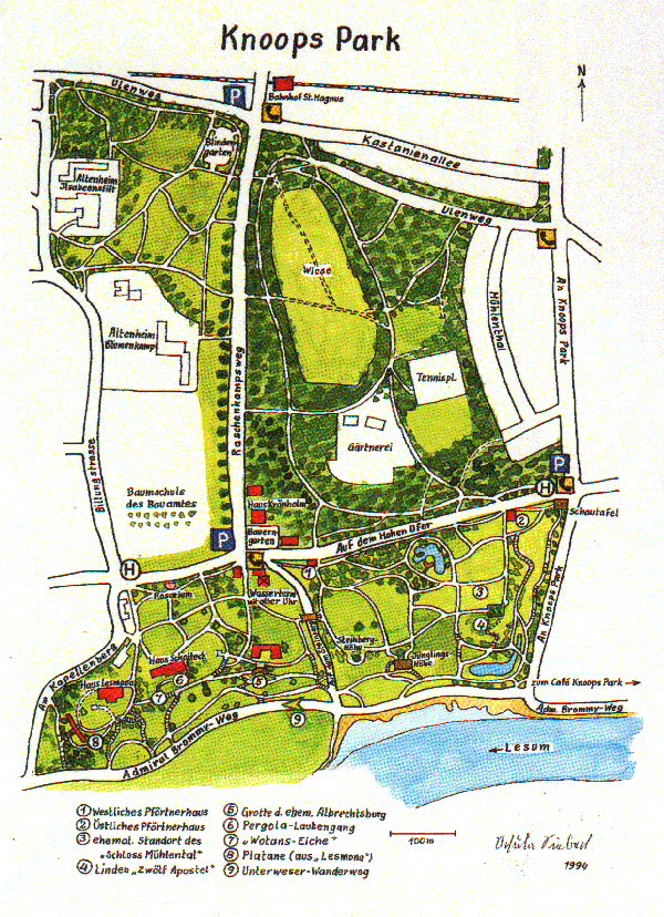 Karte von Knoops Park 1994